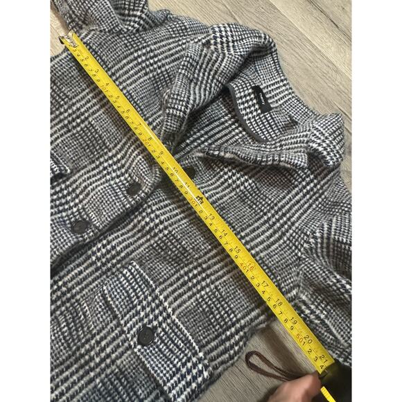 Theory Women’s Cropped Jacket Blazer Wool Blend S Small Plaid Houndstooth $450 - Picture 3 of 6